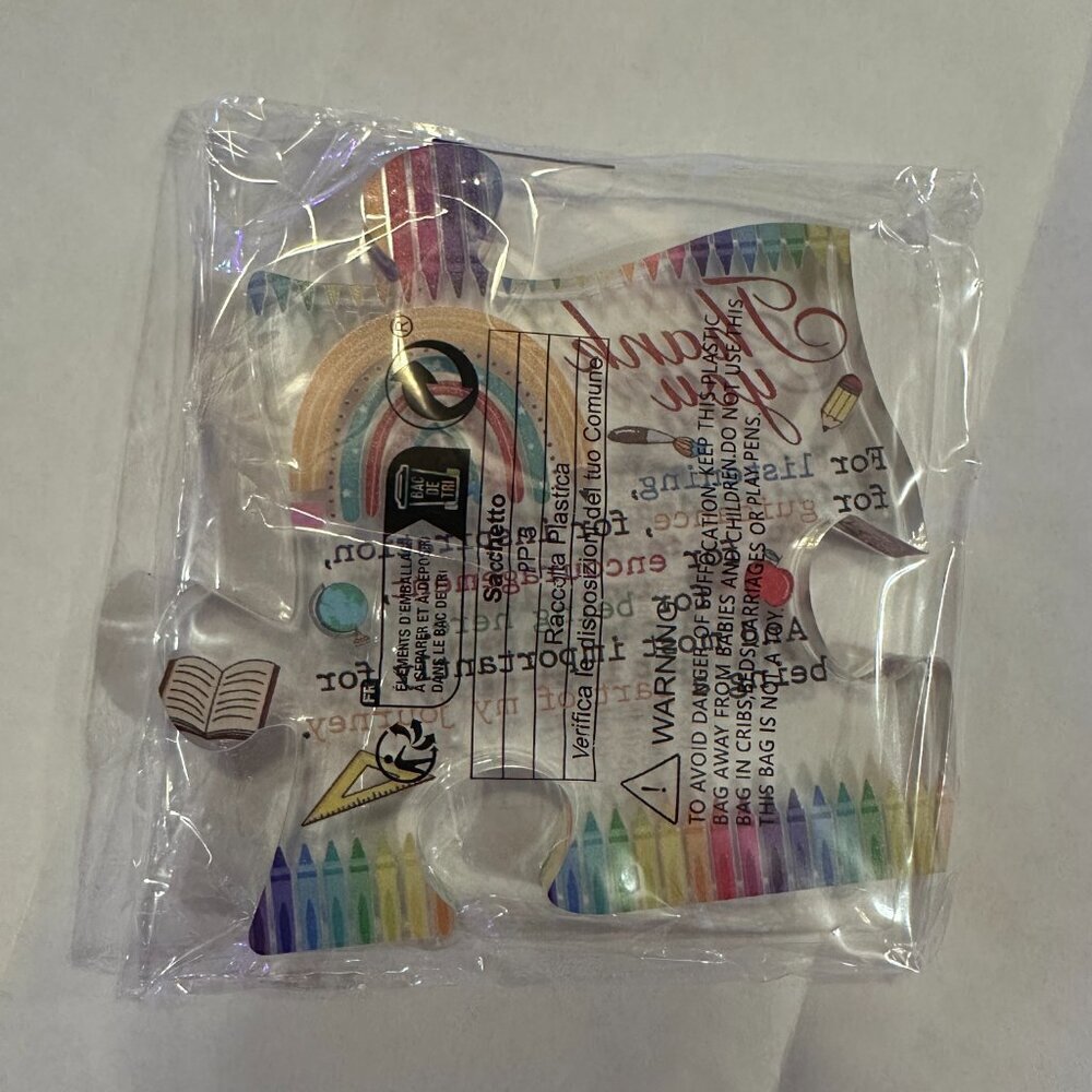Teacher Bundle- Canvas Tote Bag, Keychain and Thank you Plaque - Picture 10 of 10